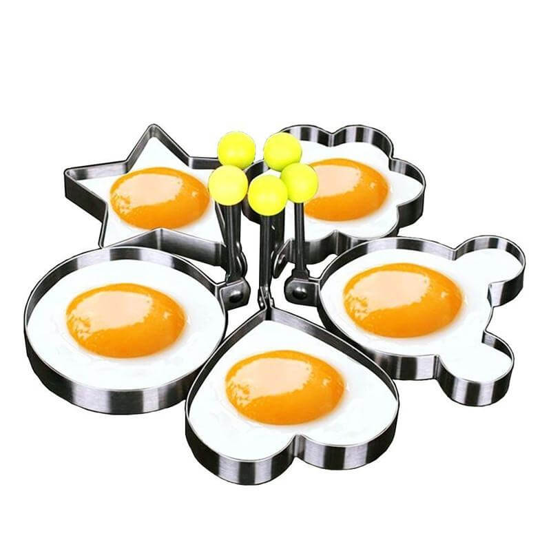5 Stück Edelstahl Eierform Pfannkuchenringe