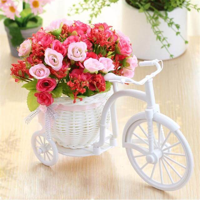 Fahrrad Blumenkorb Vase Dekoration