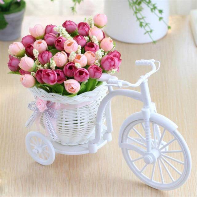 Fahrrad Blumenkorb Vase Dekoration
