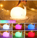 Sanfte Wal-Nachtlampe mit Farbwechsel-LED – Touch-Steuerung, USB