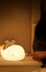 Sanfte Wal-Nachtlampe mit Farbwechsel-LED – Touch-Steuerung, USB