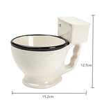 Lustige Keramiktasse im Toilettendesign mit Griff
