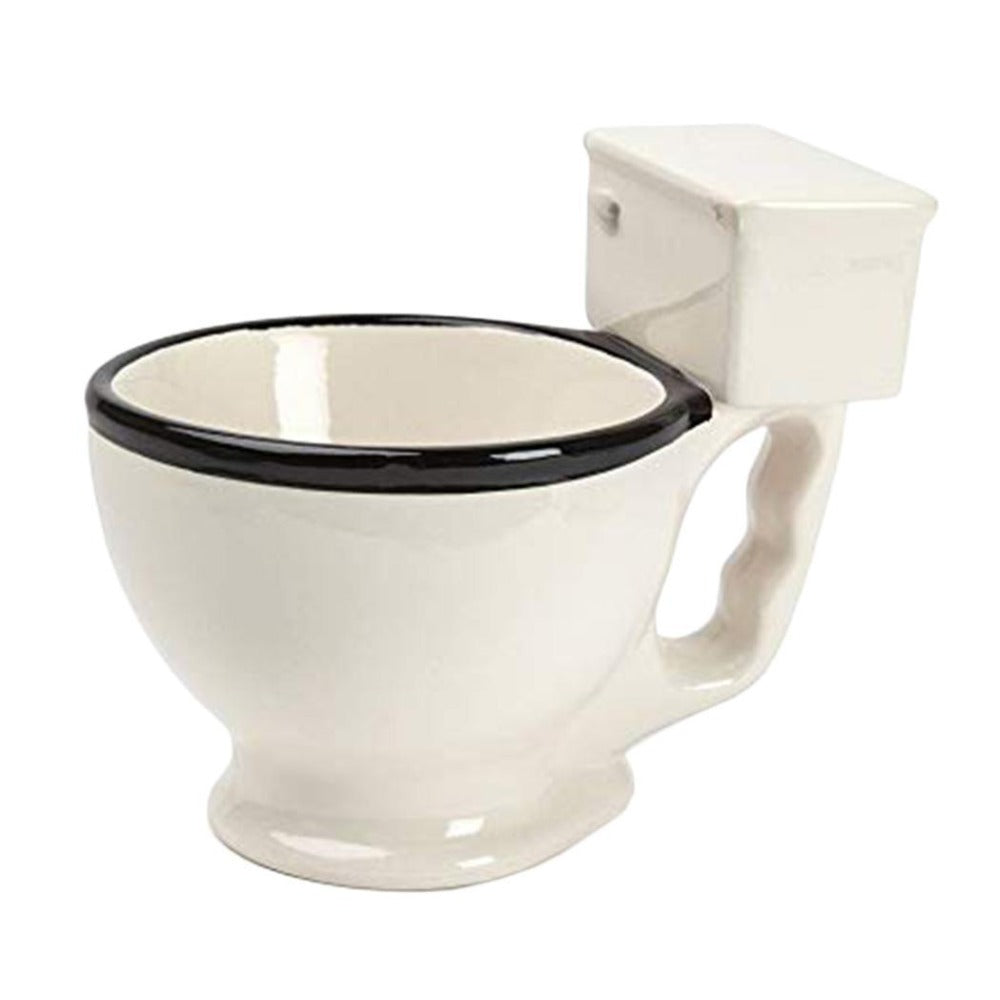 Lustige Keramiktasse im Toilettendesign mit Griff
