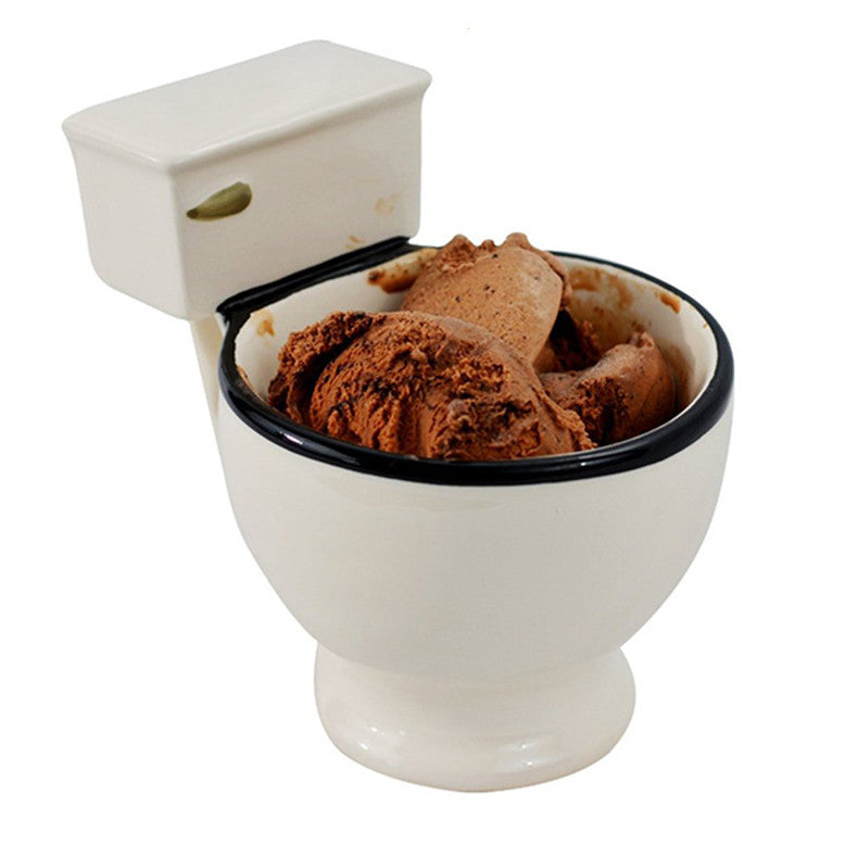 Lustige Keramiktasse im Toilettendesign mit Griff