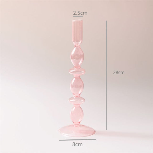 Moderne Glas Schmuckschale - Babyrosa