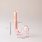 Moderne Glas Schmuckschale - Babyrosa