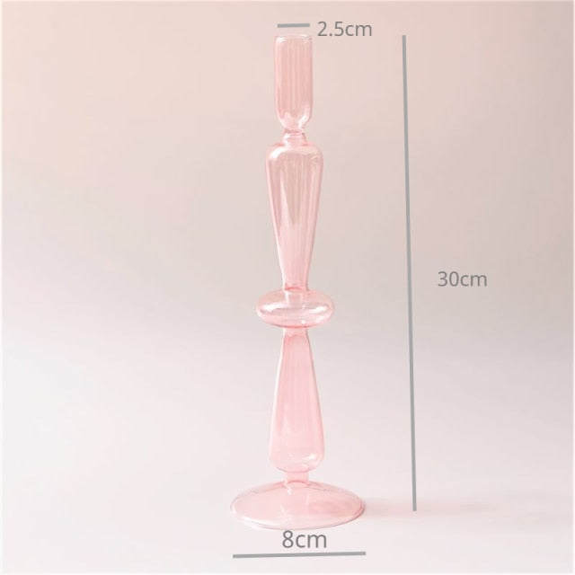 Moderne Glas Schmuckschale - Babyrosa