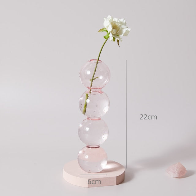 Moderne Glas Schmuckschale - Babyrosa