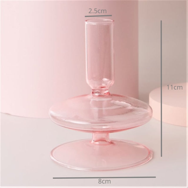 Moderne Glas Schmuckschale - Babyrosa