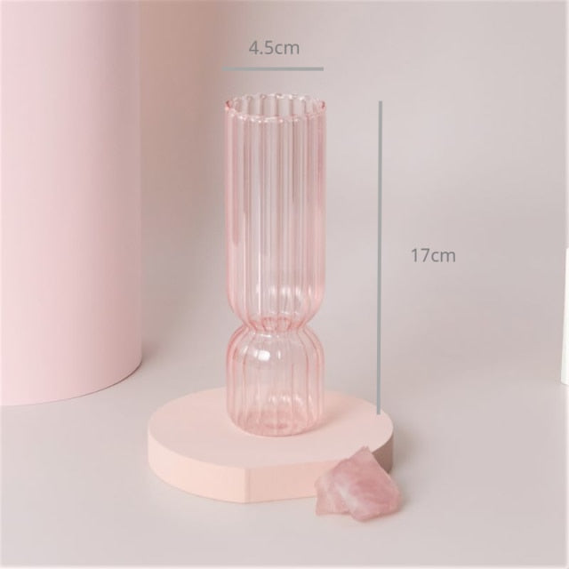 Moderne Glas Schmuckschale - Babyrosa