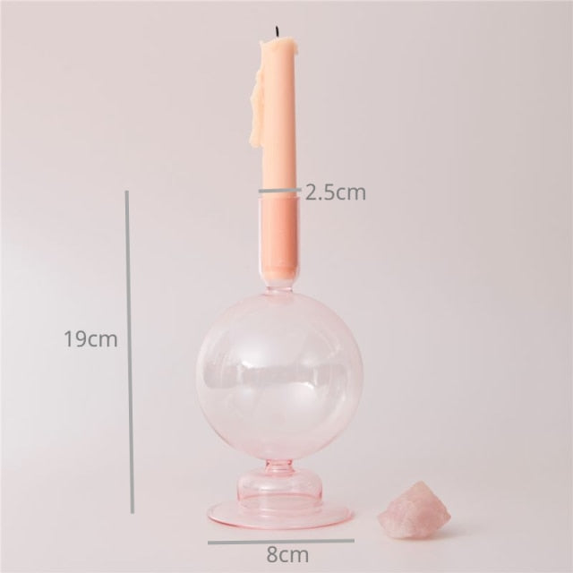 Moderne Glas Schmuckschale - Babyrosa