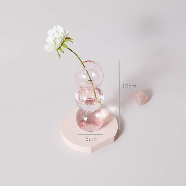 Moderne Glas Schmuckschale - Babyrosa