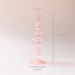 Moderne Glas Schmuckschale - Babyrosa