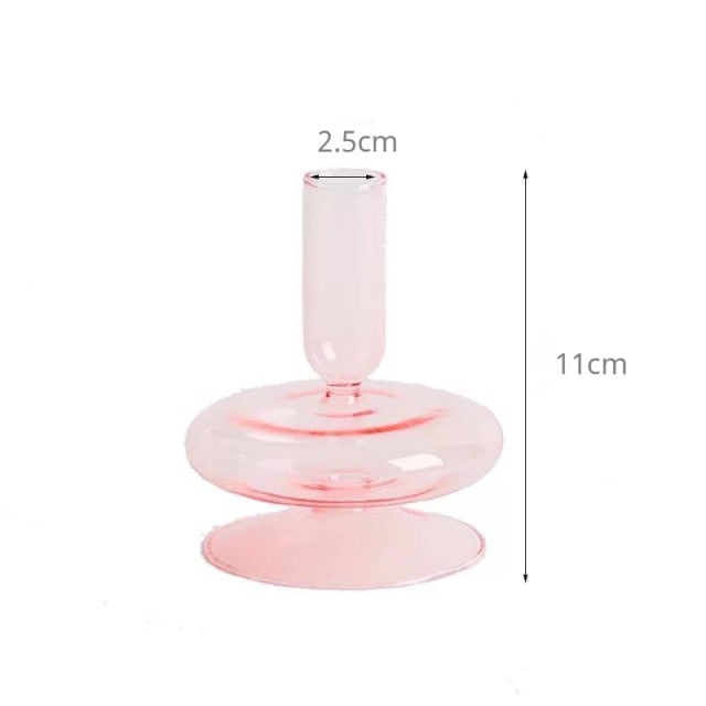 Moderne Glas Schmuckschale - Babyrosa