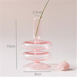 Moderne Glas Schmuckschale - Babyrosa