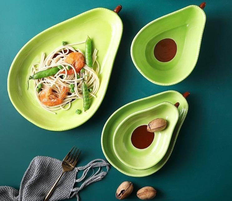 Fröhliches Avocado-Geschirrset | GrünErlebnis