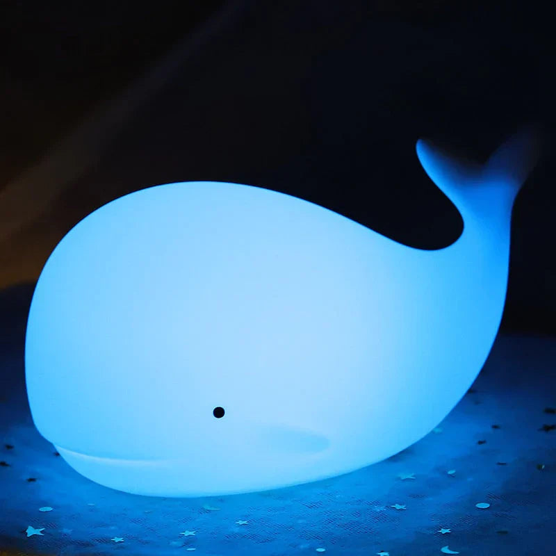 Sanfte Wal-Nachtlampe mit Farbwechsel-LED – Touch-Steuerung, USB