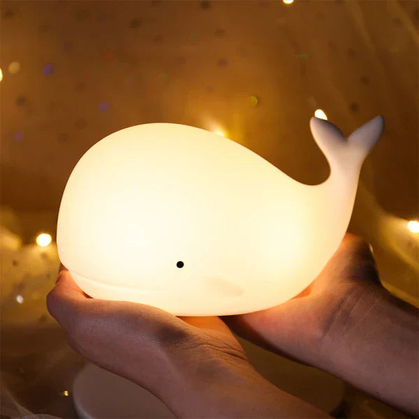 Sanfte Wal-Nachtlampe mit Farbwechsel-LED – Touch-Steuerung, USB