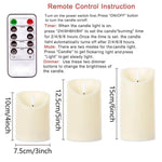3-teiliges Set Fernbedienbare LED-Kerzen mit Flammeneffekt