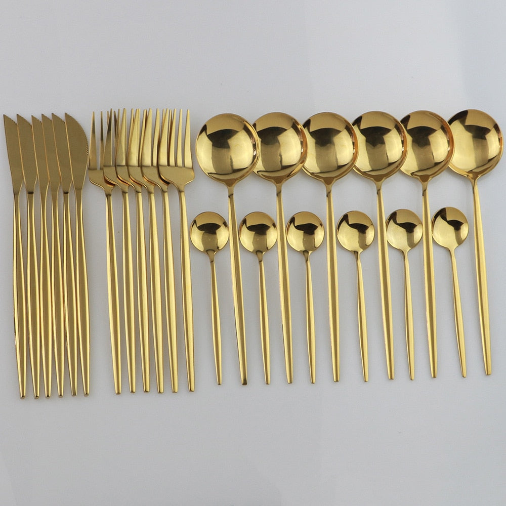 Elegantes 24-teiliges Besteckset für besondere Anlässe