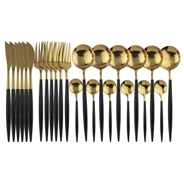 Elegantes 24-teiliges Besteckset für besondere Anlässe