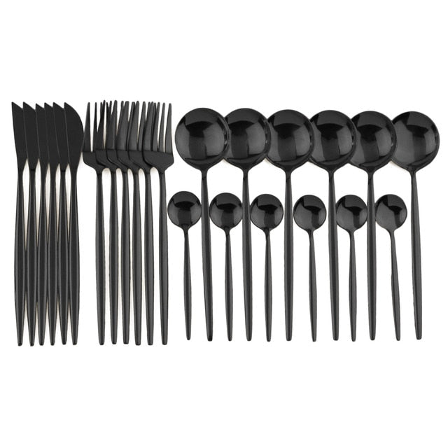 Elegantes 24-teiliges Besteckset für besondere Anlässe