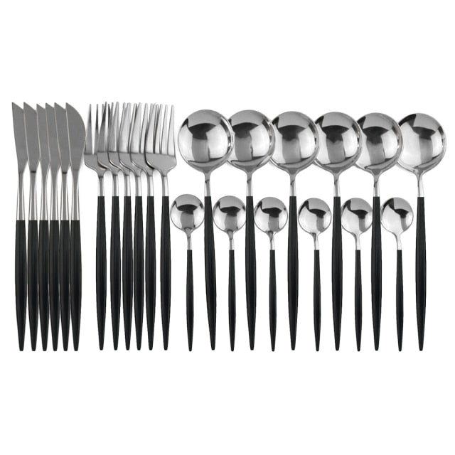 Elegantes 24-teiliges Besteckset für besondere Anlässe