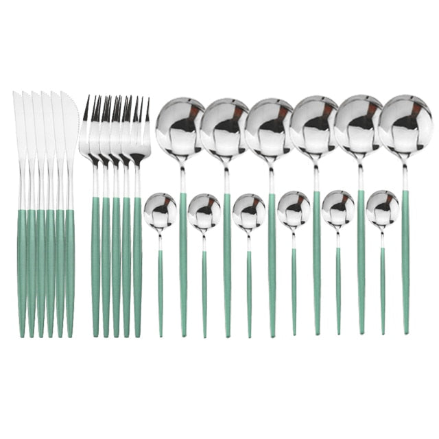 Elegantes 24-teiliges Besteckset für besondere Anlässe