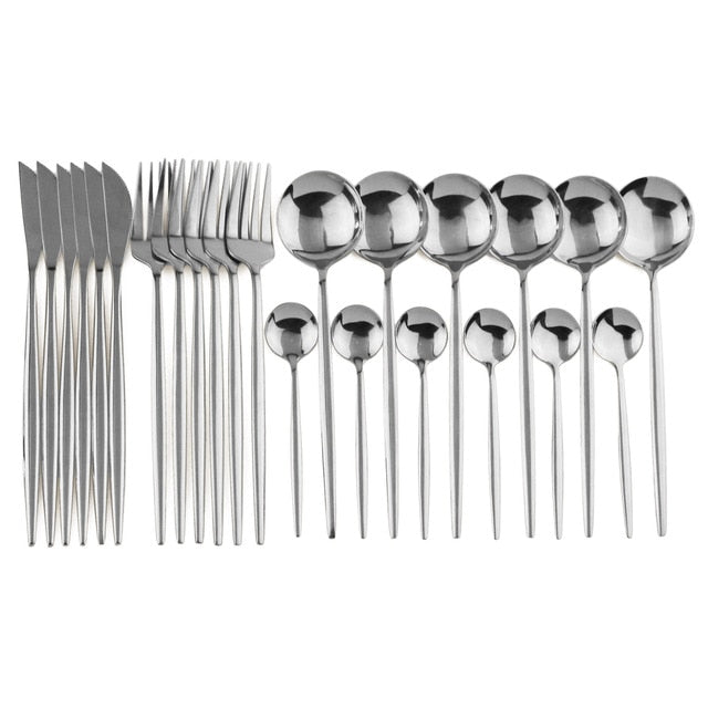 Elegantes 24-teiliges Besteckset für besondere Anlässe