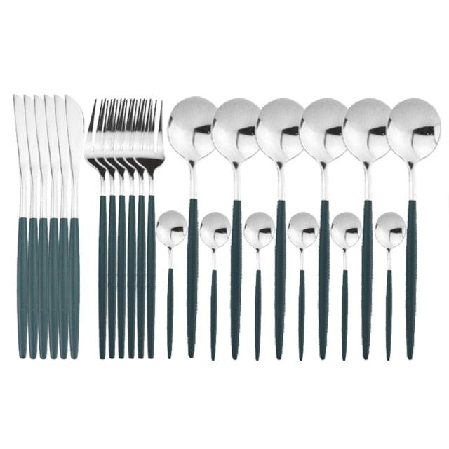Elegantes 24-teiliges Besteckset für besondere Anlässe