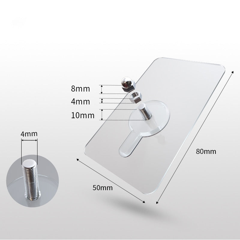 Strong Adhesive Hooks for Versatile Applications – 10 Pieces
