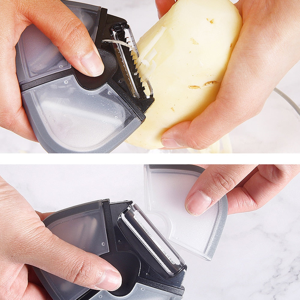 Praktisches 3-in-1 Edelstahl-Schäler Set