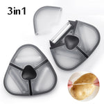 Praktisches 3-in-1 Edelstahl-Schäler Set