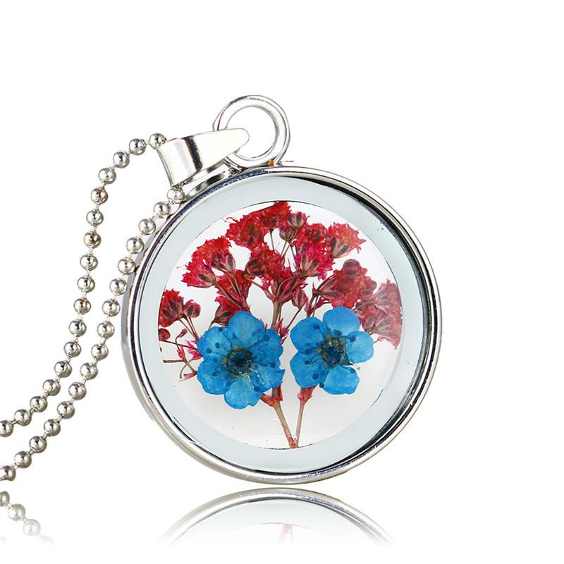 Blumen Halsketten aus Pressblumen