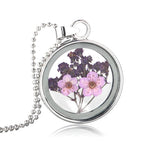 Blumen Halsketten aus Pressblumen