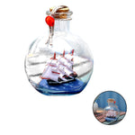 Kreative Glasflasche in Schiffsform