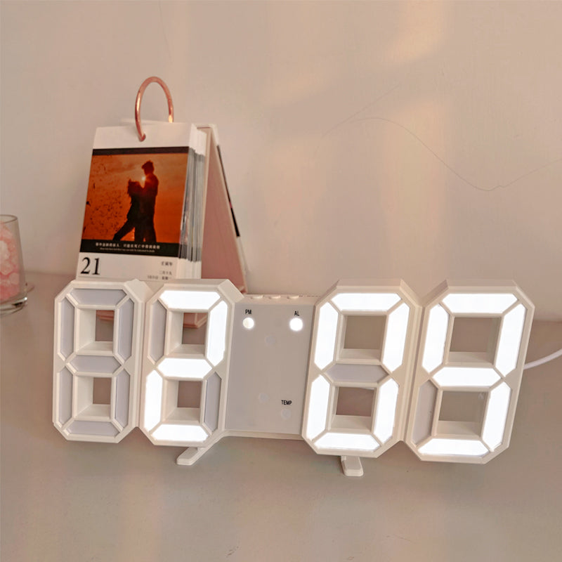 3D LED Digitalwecker für Wand - Modernes Design