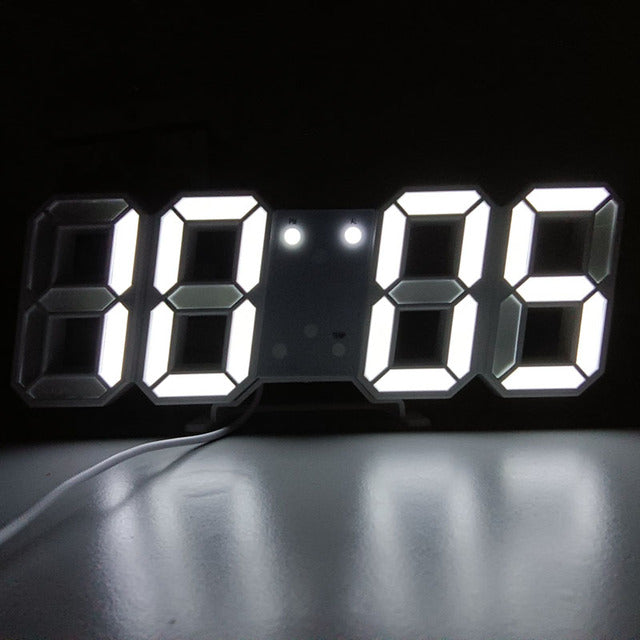 3D LED Digitalwecker für Wand - Modernes Design