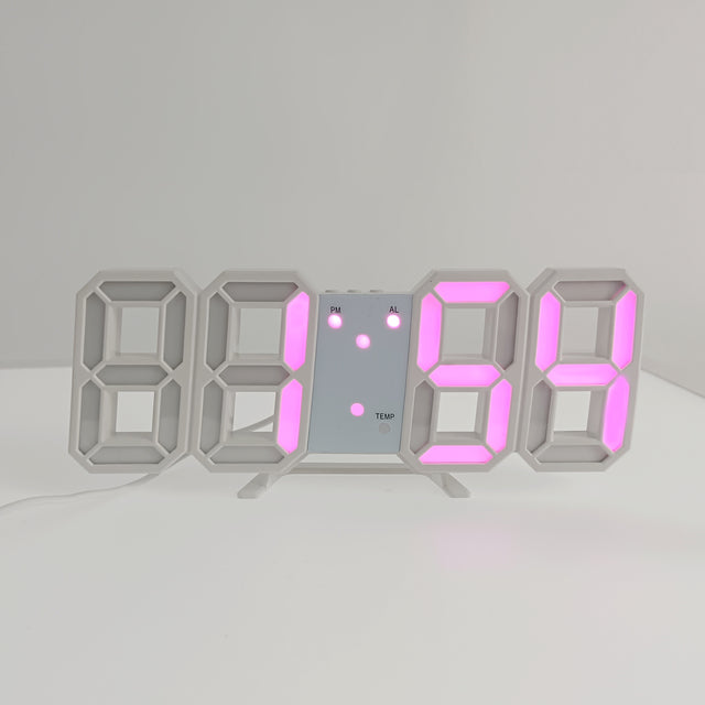 3D LED Digitalwecker für Wand - Modernes Design