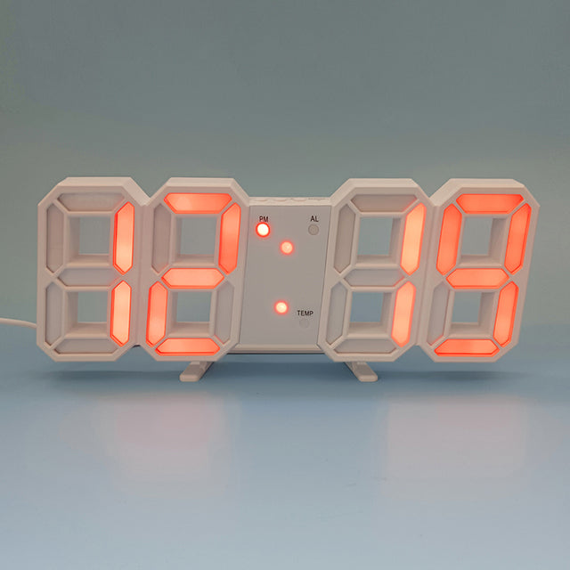 3D LED Digitalwecker für Wand - Modernes Design