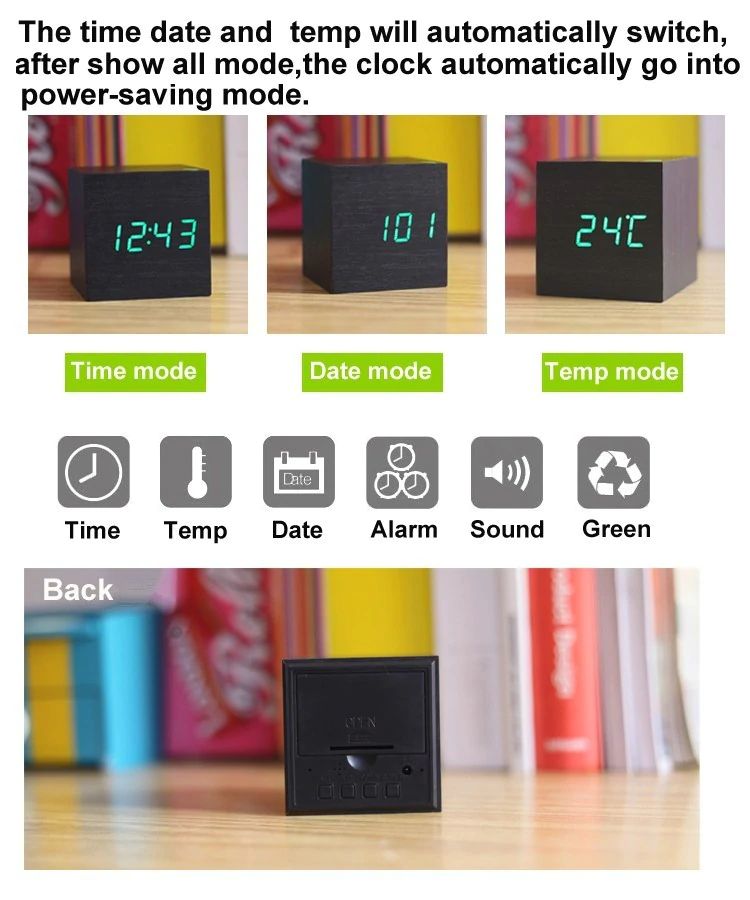 MODERNE DIGITALUHR IM WÜRFELDESIGN