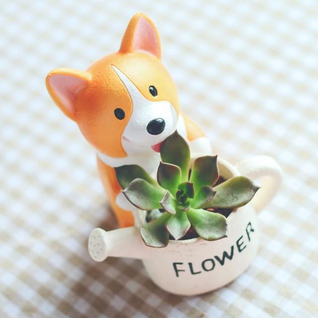 Corgi Pflanzenbehälter | Witzige Tierdeko für jeden Raum