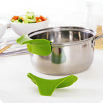 Flexibler Silikon-Trichter für sauberes Kochen