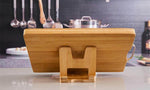 Flexibler Holzhalter für Töpfe und Kochutensilien