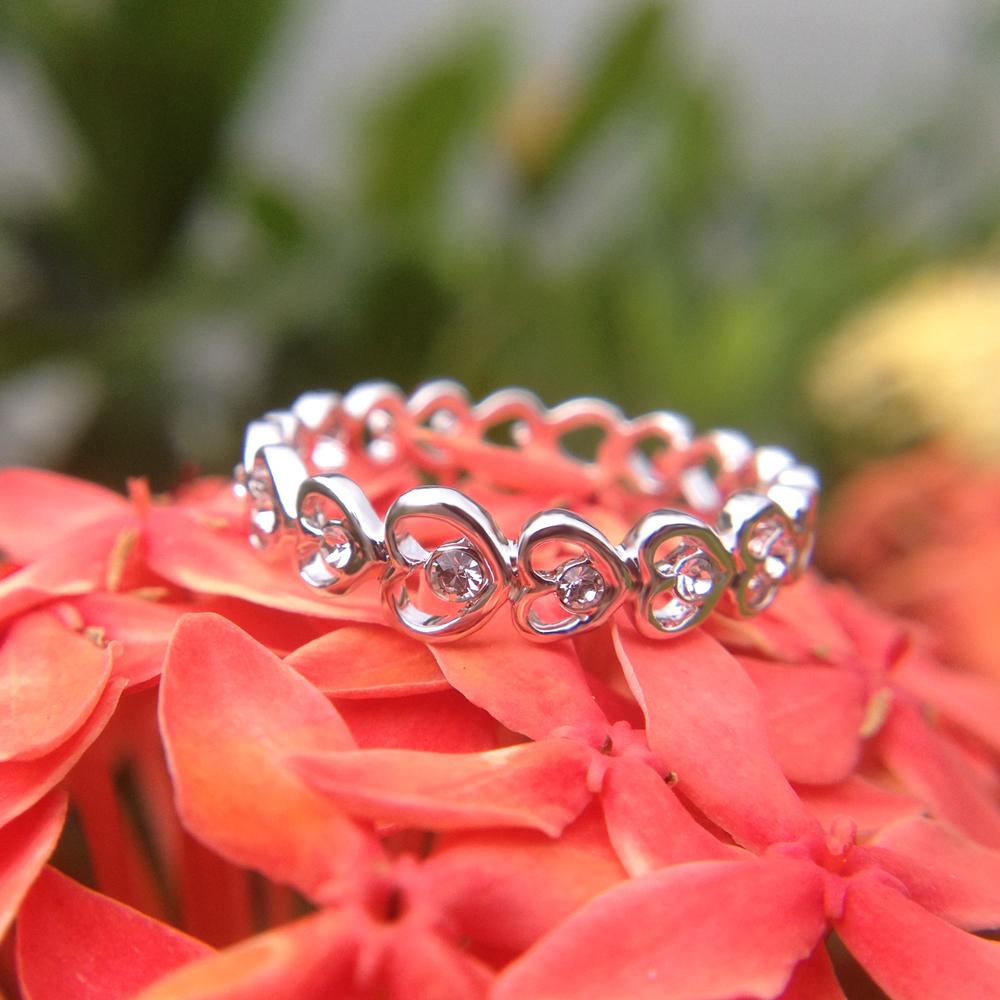 Herzförmiger Glitzer-Ring | LuminaJoy