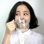 Elegante Katzen-Tasse aus hitzebeständigem Glas