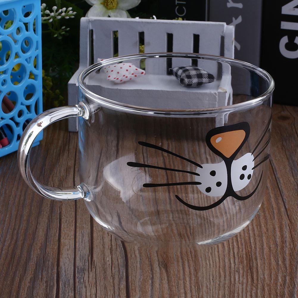 Elegante Katzen-Tasse aus hitzebeständigem Glas