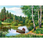 Gemälde-Set: Ruderboote am See