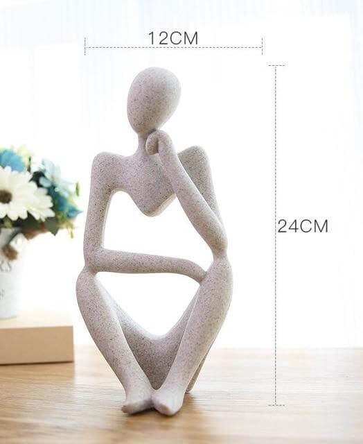 Skulptur einer kreativen europäischen Denkfigur zur Heimdekoration