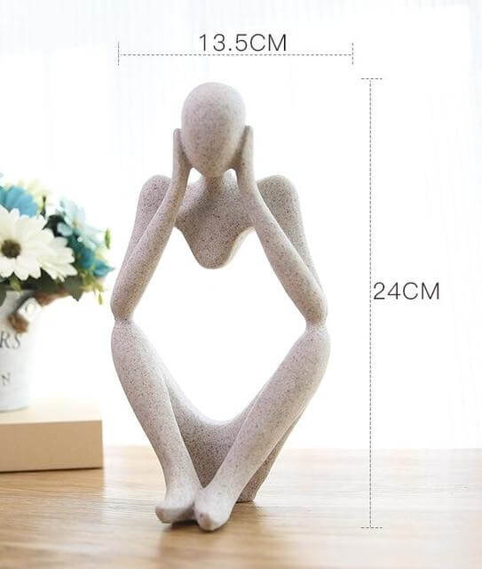 Skulptur einer kreativen europäischen Denkfigur zur Heimdekoration